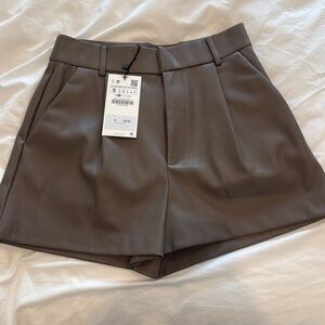Zara Leather Shorts